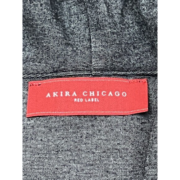Akira Chicago Red Label Gray Wrap Belted Jacket W/Hood 3/4 Sleeves Women's Small - Picture 5 of 11